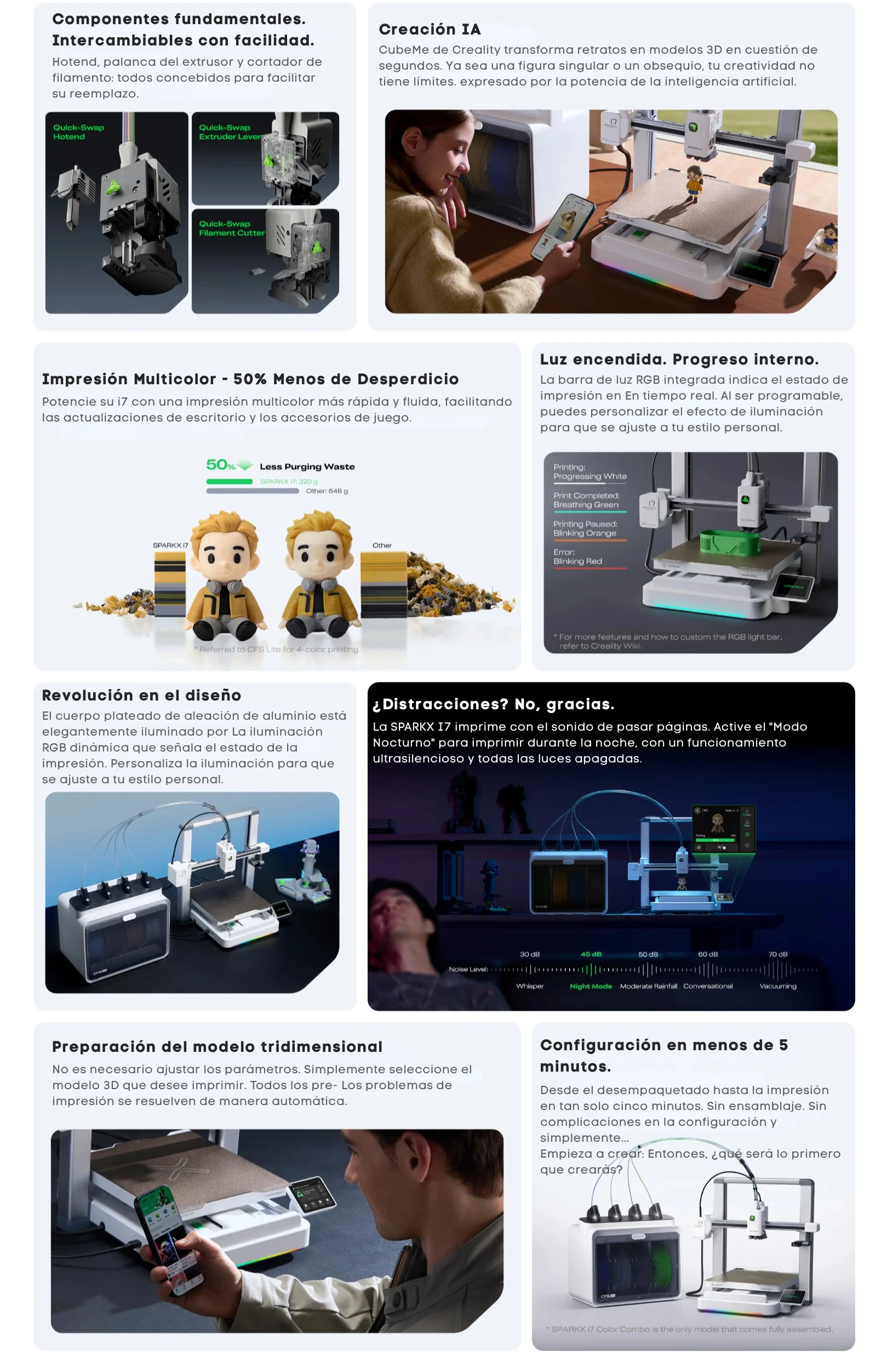 Impresora 3D Creality SPARKX i7 Combo